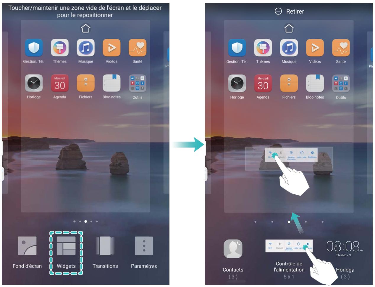 HUAWEI SMARTPHONEY6S - Gérer les widgets de votre écran d'accueil - 1