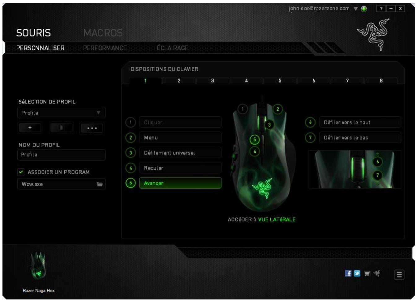 RAZER NAGAHEX GRC - ONGLET MOUSE (SOURIS) - 1