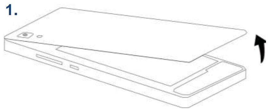 ECHO MOBILE  MAX NOIR - Insertion des cartes SIM - 1