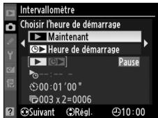 NIKON D700+24-120VR - Choisissez une nouvelle heure de démarrage. - 2