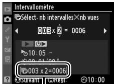 NIKON D700+24-120VR - Choisissez le nombre d'intervalles et le nombre de prises de vue par intervalle. - 2
