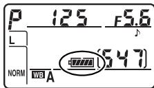 NIKON D700+24-120VR - Vérifiez le niveau de charge de l'accumulateur. - 1
