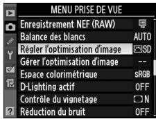 NIKON D700+24-120VR - Sélectionnez régler l'optimisation d'image. - 2