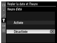 NIKON D700+24-120VR - Activez ou désactivez l'heure d'été. - 2