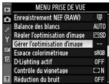 NIKON D700+24-120VR - Sélectionnez gérer l'optimisation d'image. - 2