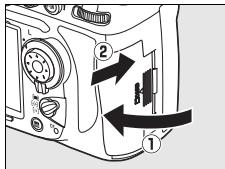 NIKON D700+24-120VR - Fermez le volet du logement pour carte. - 1