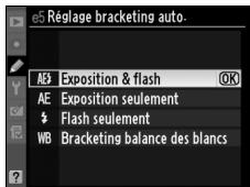 NIKON D700+24-120VR - Sélectionnez le bracketing du flash ou de l'exposition. - 1