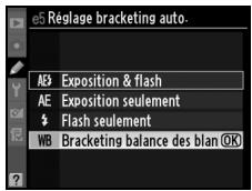 NIKON D700+24-120VR - Sélectionnez le bracketing de la balance des blancs. - 1