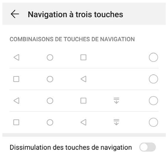 HUAWEI MATE 20 LITE GOLD - Configurer la disposition de la barre de navigation - 1