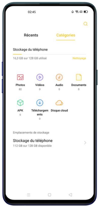 OPPO RENO 4 128GO BLEU - Gestionnaire de fichiers - 1