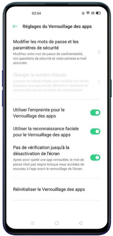 OPPO RENO 4 128GO BLEU - Acceder aux applications verrouillées - 1