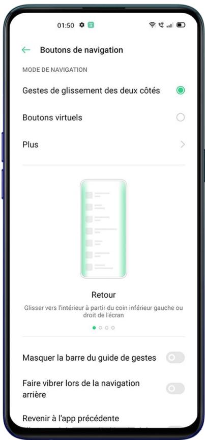 OPPO RENO 4 128GO BLEU - Boutons de navigation - 1