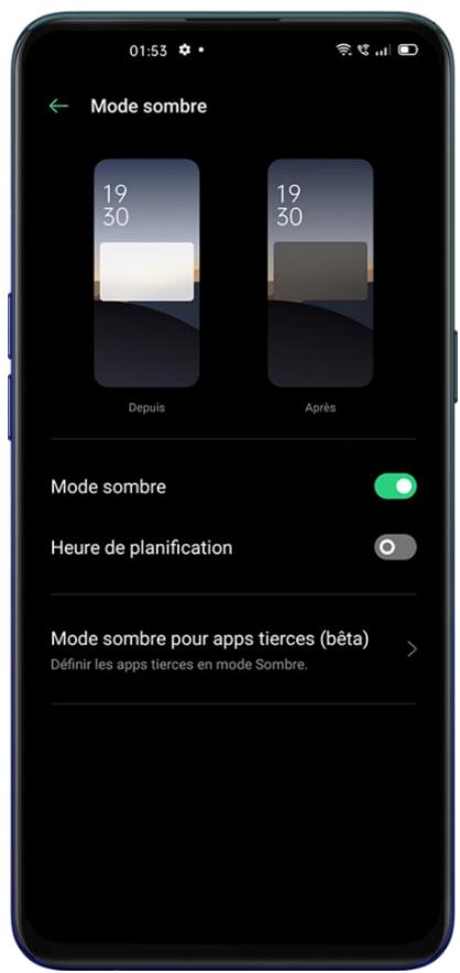 OPPO RENO 4 128GO BLEU - Régler la luminosité de l'écran automatiquement - 2