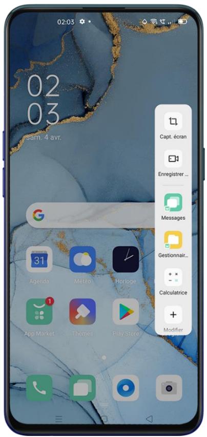 OPPO RENO 4 128GO BLEU - Barre latérale intelligente - 1