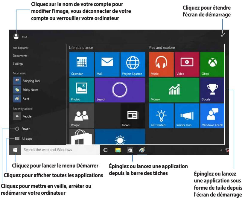 ASUS GA15DH-FR166T - Utiliser l'interface utiliser Windows® 10 - 1