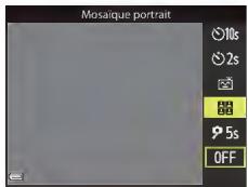 NIKON COOLPIX A90NN - Utilisez la touche du sélecteur   multidirectionnel pour sélectionner   Mosaicique portrait, et appuyez sur OK. - 2