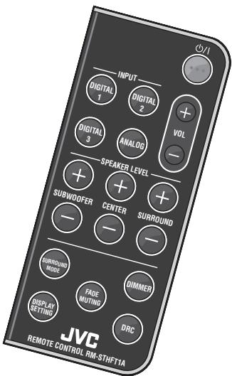 JVC TH-BS7 - Touches et fémoins sur le panneau avant - 1