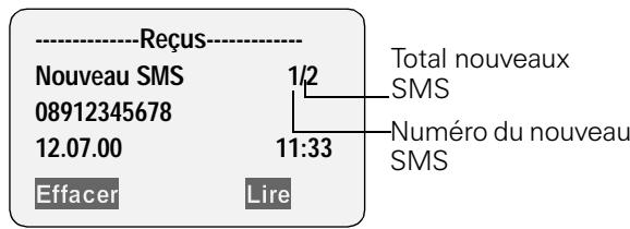 GIGASET lave784015 - Lire et effacer les SMS reçus - 6