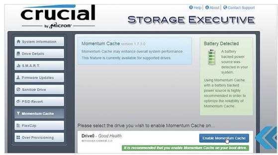Crucial mMXS00 - Ouvrez et executez Storage Executive - 1
