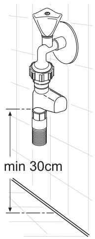 AEG F 40760 - Pour la pose du tuyau d'alimentation, prière de respecter les consignes suivantes : - 1