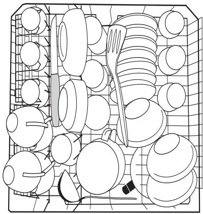 AEG F 40760 - Disposition de la vaiselle (tasses, verres, ...) - 1