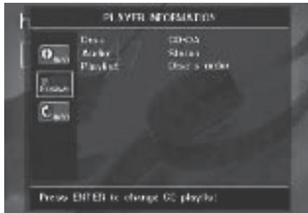 HARMAN KARDON DVD47 - Utilisation du menu Player Information - 2