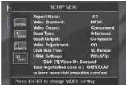 HARMAN KARDON DVD47 - Réglages video - 1