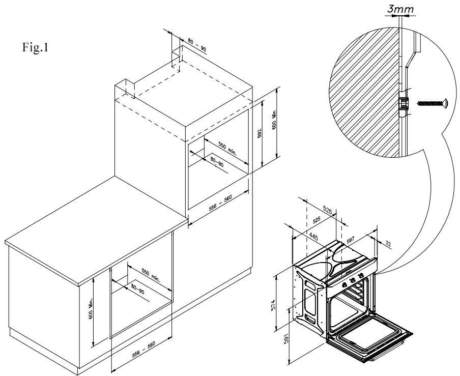 AIRLUX FMP 102 A BLANC - Installation du four - 1