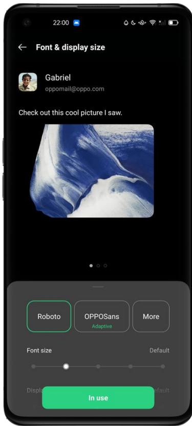 OPPO NUSFINDX3PRO - Changer la taille de la police - 1