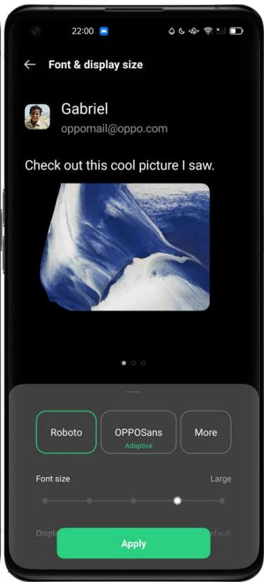 OPPO NUSFINDX3PRO - Changer la taille de la police - 2