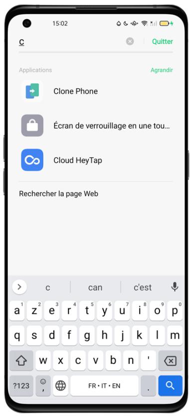 OPPO NUSFINDX3PRO - Paramètres de recherche, données et fichiers - 1