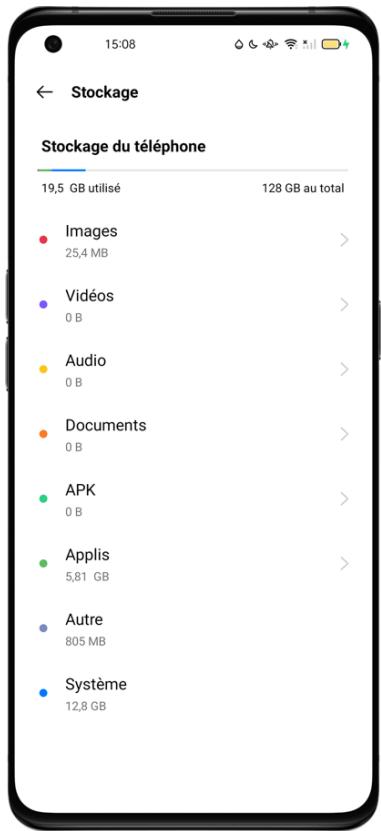OPPO NUSFINDX3PRO - Vérifier le stockage - 1