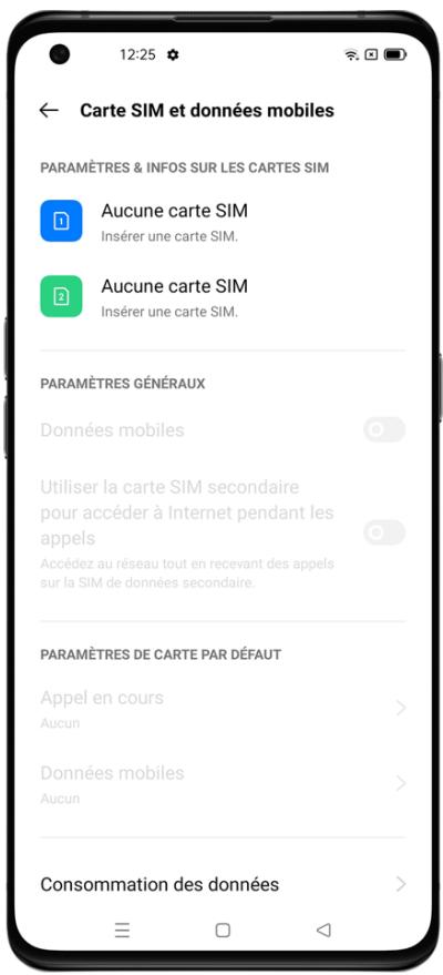 OPPO NUSFINDX3PRO - Paramètres de la carte SIM - 1