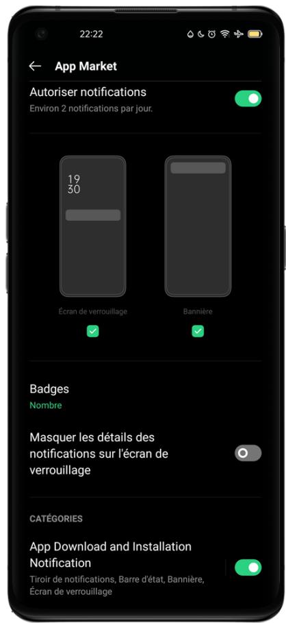 OPPO NUSFINDX3PRO - Choisir une préférence de notification - 1