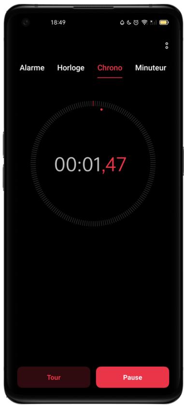 OPPO NUSFINDX3PRO - Utiliser le chronomètre - 1