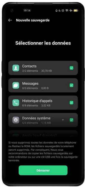 OPPO NUSFINDX3PRO - Sauvegarde sur stockage du téléphone - 1