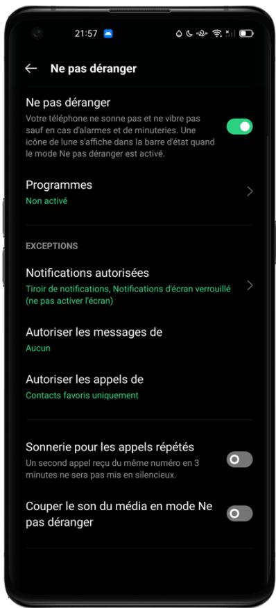 OPPO NUSFINDX3PRO - Allumez la fonction "ne pas déranger". - 1