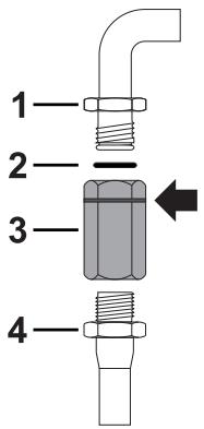 SMEG BG91CTNY-1 - Raccordement avec un tuyau flexible en acier avec un raccord à baionnette - 1