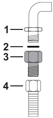 SMEG BG91CTNY-1 - Raccordement avec un tuyau flexible en acier à raccord conique - 1