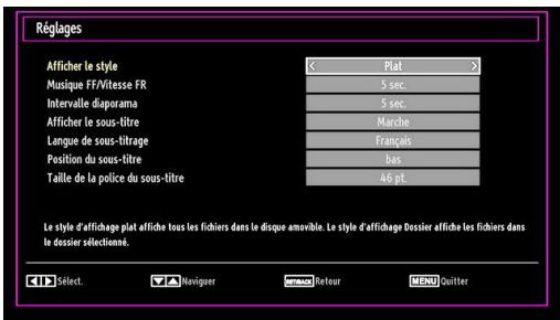WESTLINE WL32HD11 - Réglages du navigateur média - 1