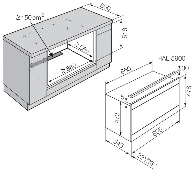 MIELE H5981BP - Encastrement dans un meuble bas - 1