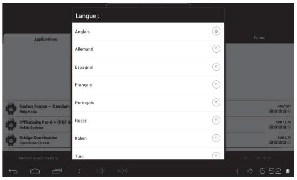 LEXIBOOK MFC375FRY - - Changer la langue du Lexibook® Market - 3