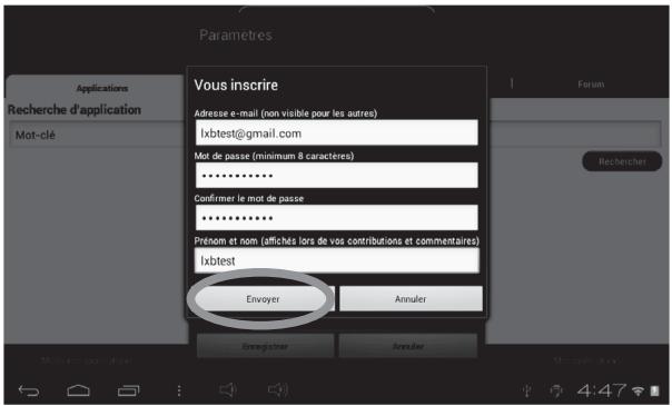 LEXIBOOK MFC375FRY - Sélectionne « Je souhaite m'inscrite » - 4
