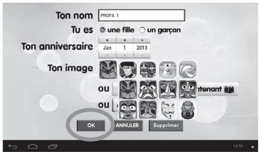 LEXIBOOK MFC375FRY - Pour creer un nouveau profil - 11