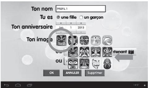 LEXIBOOK MFC375FRY - Pour creer un nouveau profil - 5