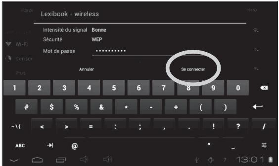 LEXIBOOK MFC375FRY - Comment activer la fonction Wi-Fi de la tablette - 8