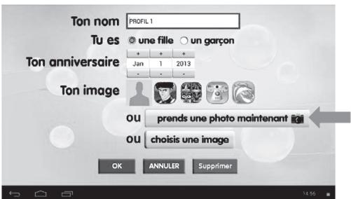 LEXIBOOK MFC375FRY - Pour creer un nouveau profil - 6