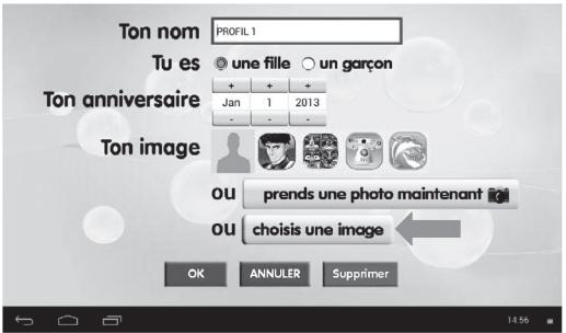 LEXIBOOK MFC375FRY - Pour creer un nouveau profil - 8