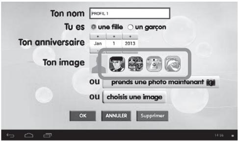LEXIBOOK MFC375FRY - Pour creer un nouveau profil - 4