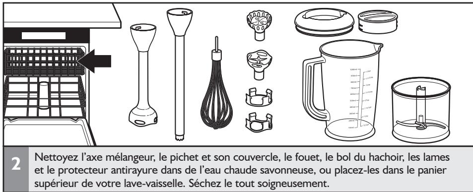 KITCHENAID 5KHB3581ECA - Nettoyage du mixeur plongeant - 2